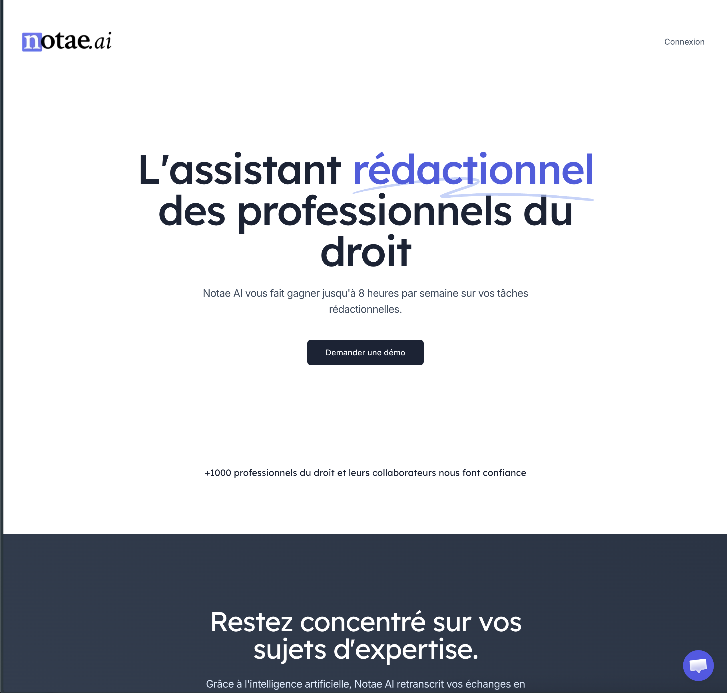 Notae AI · Plateforme LegalTech IA